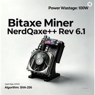 Bitaxe Miner NerdQaxe++ Rev 6.1 6T with PSU Solo miner Lottery miner with US/EU/UK/AU plug