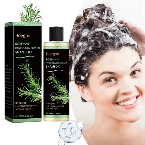 Rosemary Hydrolyzed Keratin Shampoo Repair Dry Damaged Frizzy Cleansing Strengthen Moisturizing Scal