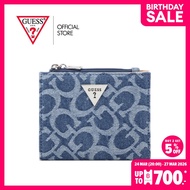GUESS กระเป๋า รุ่น DE258661 WELLS SLG SNAP ID WALLET สีฟ้า