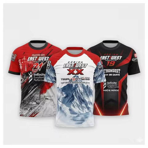 The East vs West Series 16 To 21 Armwrestling T-Shirt Atlantic City Sports Jersey Men's Breathable Q