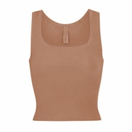 Pure Original Skims Modal Slim Fit Short Tank Top Square Collar Vest Kardashian Style Summer 2024 Fa