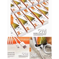 2 METER MOXOM MX-CB98 LACQUER Micro USB / IP / Type C DATA Charging CABLE