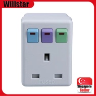 SG UK to SG Adapter|2000W Surge Protection|Child-Safe Sockets|HDB Size 8.5cm