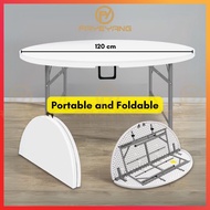 Fayeyang Round Foldable Table Multipurpose Portable Table Catering Buffet Outdoor Meja Lipat Bulat