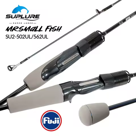 Superlures Mr. Small Fish Micro Fishing Rod 1.5M/1.68M 2-Piece Ultralight with FUJI Guides And EVA H
