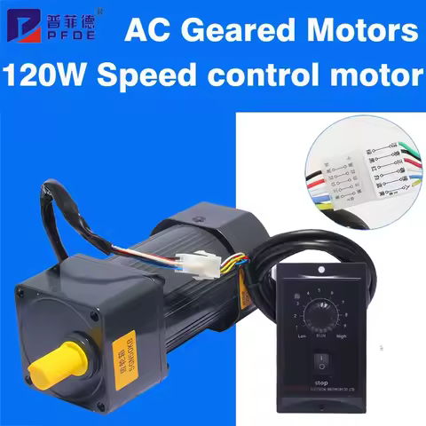 5RK120GU-CF 220V AC Geared Motors 120W Induction Small Machine 2.7/4.5/9/18/22/27/45/90/108/135/180/