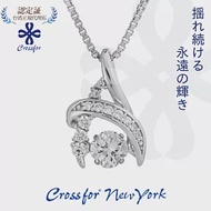 正版日本原裝【Crossfor New York】項鍊【Flora花神】純銀懸浮閃動項鍊