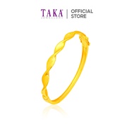 TAKA Jewellery 916 Gold Twisted Bangle