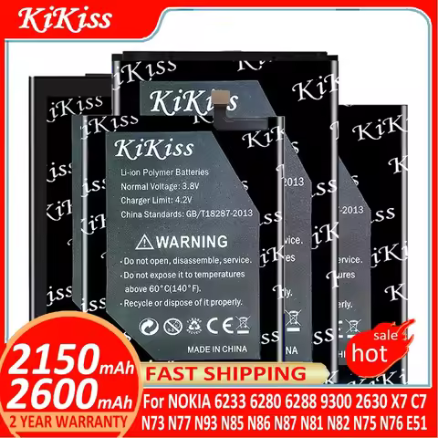 BP-6M BL-5K BP-6MT BL-4B Battery For NOKIA 6233 6280 6288 9300 N73 N77 N93 N85 N86 N87 X7 C7 N81 N82