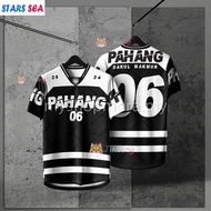 Jersey Pahang 2024 Design Jersey Baju Lelaki Dewasa Berkolar Round Neck Jersey Futsal Baju Black Mal