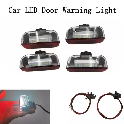 LED Origin Door Warning Light interior LAMP LIGHTS+Cable WIRE For Golf Jetta MK5 MK6 Passat B6 B7 CC