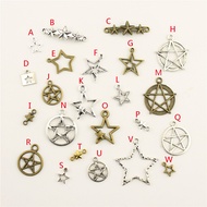 Empty Five-Pointed Star Connection Charms For Jewelry Making Accessories Diy