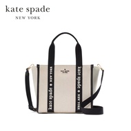 Kate Spade New York กระเป๋าโท้ท/กระเป๋าทรงสี่เหลี่ยมรุ่น Kip Canvas Small Tote KG767 250 สีครีม