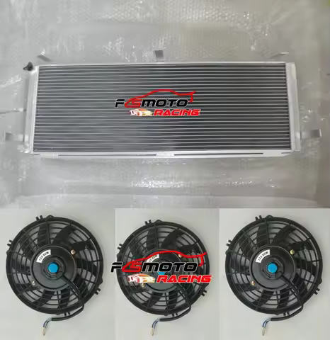 For TOYOTA MR2 3S-GTE SW20 Air to Water Intercooler Conversion Heat Exchanger+Fans