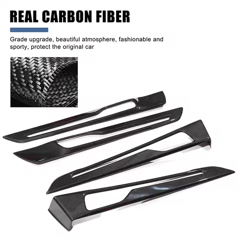For Porsche Panamera 976 2024-2026 Real Carbon Fiber Car Inner Door Panel Trim Frame Cover Sticker C
