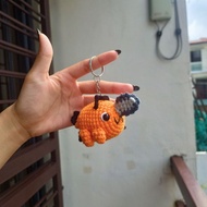 Crochet Pochita Keychain Crochet Keychain