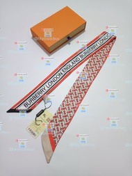 新款 絲巾 Burberry 巴寶莉 絲巾飄帶經典紅白配色6 認準hkpowerbuy.賣家 禮物 情人節 方巾 圍巾