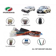 PERODUA KANCIL/KELISA/KENARI/KEMBARA 13 PIN ALARM PLUG AND PLAY SOCKET CONNECTOR
