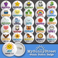 Faith Cute Illustrated 44MM Button Badge Pin/ Keychain/ Magnet Meaningful Gift for Loved Ones