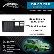Seat Ibiza IV (6J1, 6P5) 1.6L LPG L4 Gas 2008 to 2017 33-2920MX Max Racing Performance Drop-in Dry T