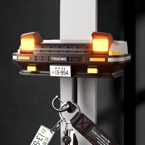 Car Open Headlight Key Holder With Light Initial D AE86 Mazda MX-5 Key Hanger Creative Wall Mount Ke