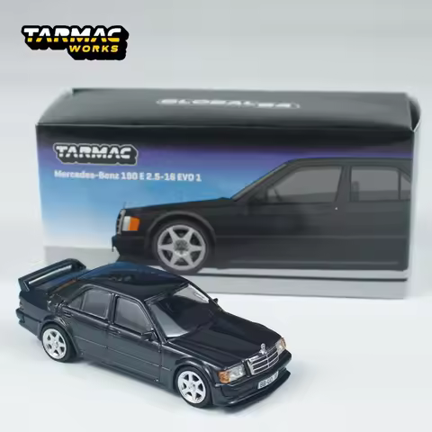 Tarmac Works 1:64 TW Mercedes-Benz 190E 2.5-16 EVO 1 Black metallic alloy car model
