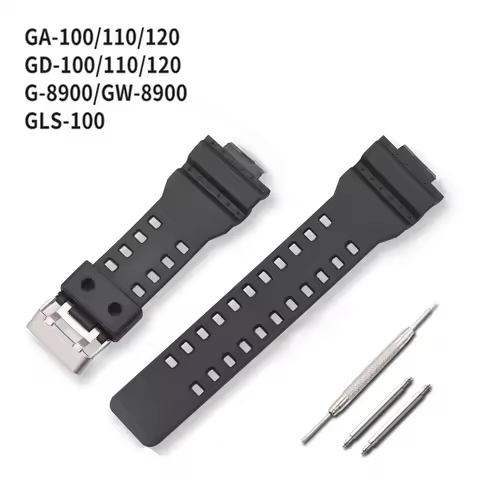 Strap for Casio G-SHOCK GA-110GB GA-100 GD120 GA400 GA-700 Resin Replacement Watchband for Casio Spo