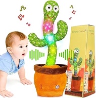 RSLHVQ Cactus Baby Toy Singing Mimicking Recording Repeating What You Say Kids Dancing Talking Electronic with Light Up Plush Toy for Babys and Kids to Enjoy