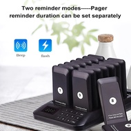 Restaurant Pager Wireless Calling System 16 Pager Receiver for Clinic Food Coffee Shop Waiter Pager 