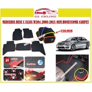 MERCEDES BENZ C180 C200 C250 W204  2007 2009 2011 2013 OEM GSMAT CARPET CAR FLOOR MAT KARPET KERETA 