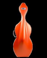 ｛鈺聲國際弦樂器 ｝法國BAM琴盒SHAMROCK 三葉草系列 1003XLORG大提琴盒-無滑輪 (橘紅)