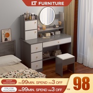 Dressing Table with Mirror Makeup Table Meja Solek Meja Makeup Cosmetic Table With Drawer Murah Meja