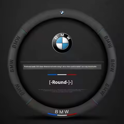 Suede Leather Car Steering Wheel Cover For BMW X1 X2 X3 X5 X7 E39 E60 E65 E90 F01 F10 F15 F20 F25 G2