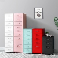 Office Desk Drawer Storage File Cabinet with Wheels Multi-Layer Iron Chest of Drawers Bedside Storage Multi-Drawer Cabin