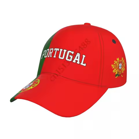 Portugal Country Flag Soccer Hats Sun Baseball Cap Breathable Adjustable Men Women Outdoor Fishing H