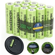 Henreepow Ni-MH AA Rechargeable Batteries, Double A High Capacity 1.2V Pre-Charged for Garden Landsc