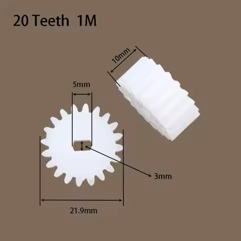 20T 1M POM Plastic Gear Narrow Elliptical Hole 5x3mm OD=22mm 20 Teeth 28BYJ-48-5V DIY Repair 20Z Pin