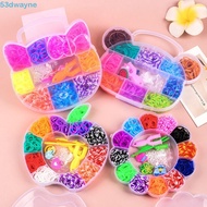 DWAYNE Diy Bracelet Kit, Weave Colorful Rubber Loom Bands Set, Crochet Hooks Elastic Crochet Hooks T