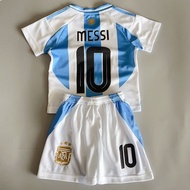 0 Argentina Football Jersey Messi No. 0 Jersey Children's Sports Training Jersey Print Number