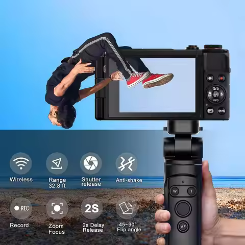 Wireless Remote Control Grip Tripod for Canon EOS R7 R6 R5 6DII 200DII 90D M6II 850D M50II G5XII G7X