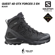 Salomon - Quest 4D GTX Forces 2 EN [Black] รองเท้าผู้ชาย คอมแบท กันน้ำได้ สำหรับเดินป่า ลุยโคลนได้