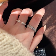 New Braided Pearl High-Value Design Brushed Ring