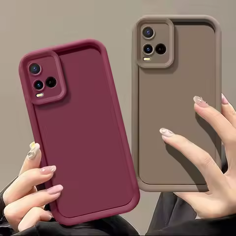 Case For vivo Y35 Y30 Y33 Y21 2020 Y21s y33s Y72 5G Y52 5G Y75 Y55 5G Cover Candy Bumper Transparent