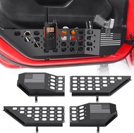 Set Metal Front Door Pocket Storage Box for Jeep Wrangler JL JLU 4XE 2018+ & Gladiator JT 2020+(Not