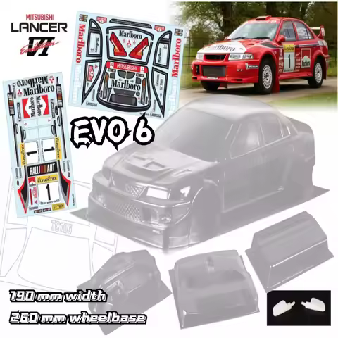 1/10 Lancer Evolution EVO 6 Ⅵ RC PC body shell 190mm width Transparent no painted drift body shell f