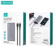 Usams PB59 Powerbank 30000mAh PD 65W QC3.0+Data Cable C to C 100W