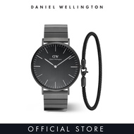 Daniel Wellington Gift Set - Classic 40mm Black Piano Brushed Onyx + Mesh bracelet 2.8 Black 185mm -