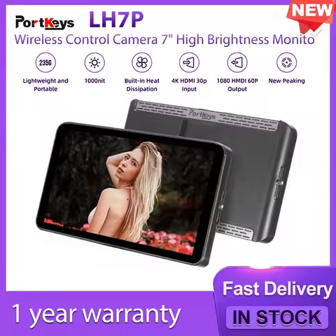 Portkeys LH7P Wireless Camera Control 4k Monitor DSLR Studio Monitors 1000nit On-Camera Field Audio 