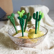 Fruit Forks Kit Party Dessert Cactus Appetizer Picks Portable Food Kids Sticks Cafe Reusable Decorative Toothpicks Kit