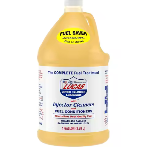 Lucas Oil 10013 Fuel Treatment, 1 Gallon Pack of 4 - Powerful Injector Cleaner for Cars & Trucks, Un